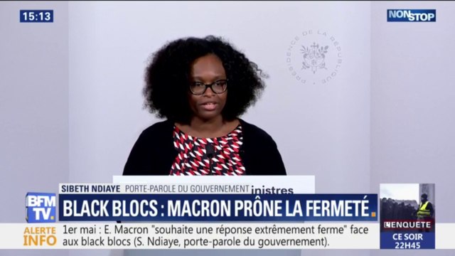 1er mai: Emmanuel Macron souhaite une réponse extrêmement ferme face aux black blocs