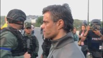 El dirigente Leopoldo López, liberado por militares opositores a Maduro