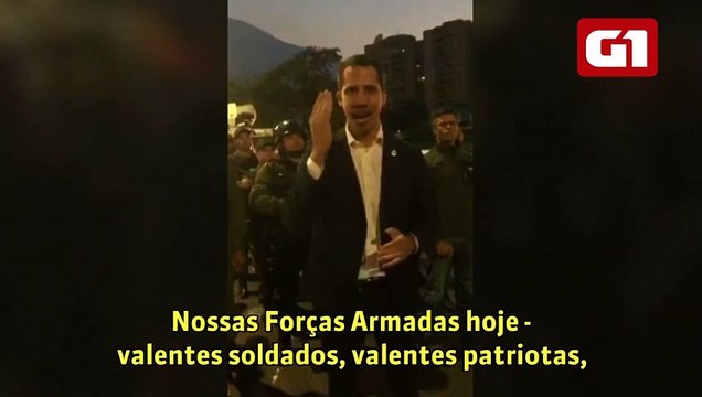 Guaidó diz ter apoio de militares para pôr fim à usurpação na Venezuela e convoca povo às ruas Mundo G1