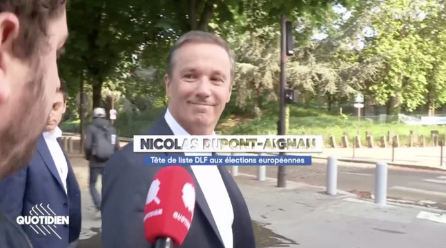 Nicolas Dupont-Aignan met un gros vent à un journaliste (Quotidien) - ZAPPING TÉLÉ DU 30/04/2019