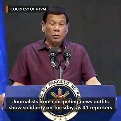 Video herunterladen: TV, print journalists join Rappler petition vs Duterte coverage ban