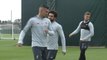 Firmino and Salah present as Liverpool train before flying out to Barcelona
