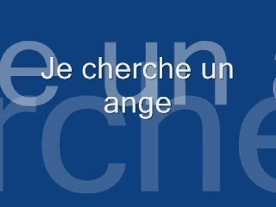 Je cherche un ange