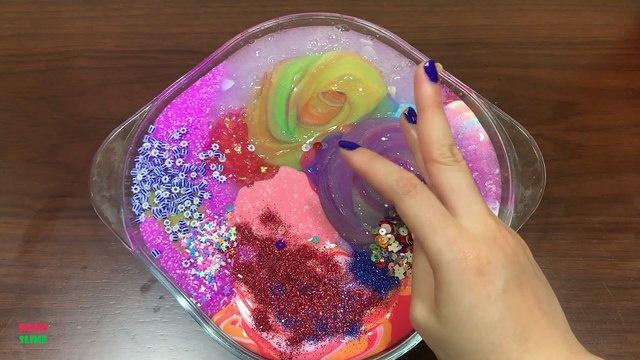 Special Series Cute #UNICORN || Mixing Glitter and Beads Into Store Bought Slime || Relaxing Slime