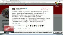 Enfrenta gobierno de Venezuela intento de golpe de Estado