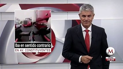 Ciclista circula en sentido contrario en Constituyentes y se graba