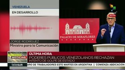 Afirma ministro de Comunicación que falló el golpe de Estado en Vzla.