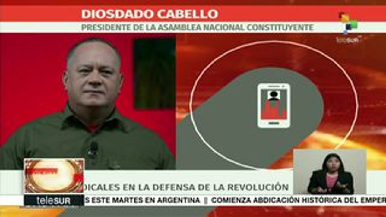 Venezuela: Diosdado Cabello desmiente toma de la base La Carlota