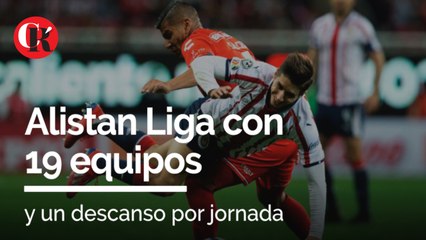 Alistan Liga con 19 equipos y un descanso por jornada
