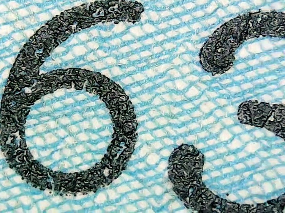 microscopic view of a indian currency 50 rupees note