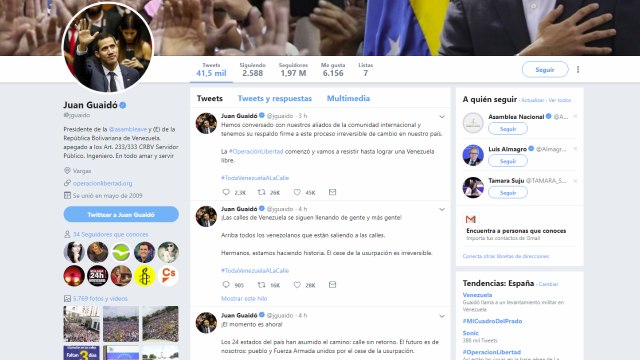 Guaidó: Tenemos el respaldo de nuestra gente