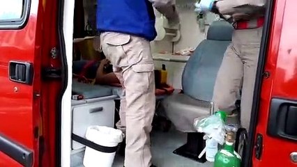 Mulher fica ferida em colisão de trânsito no Centro