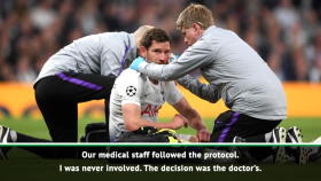 We followed concussion protocol - Pochettino on Vertonghen