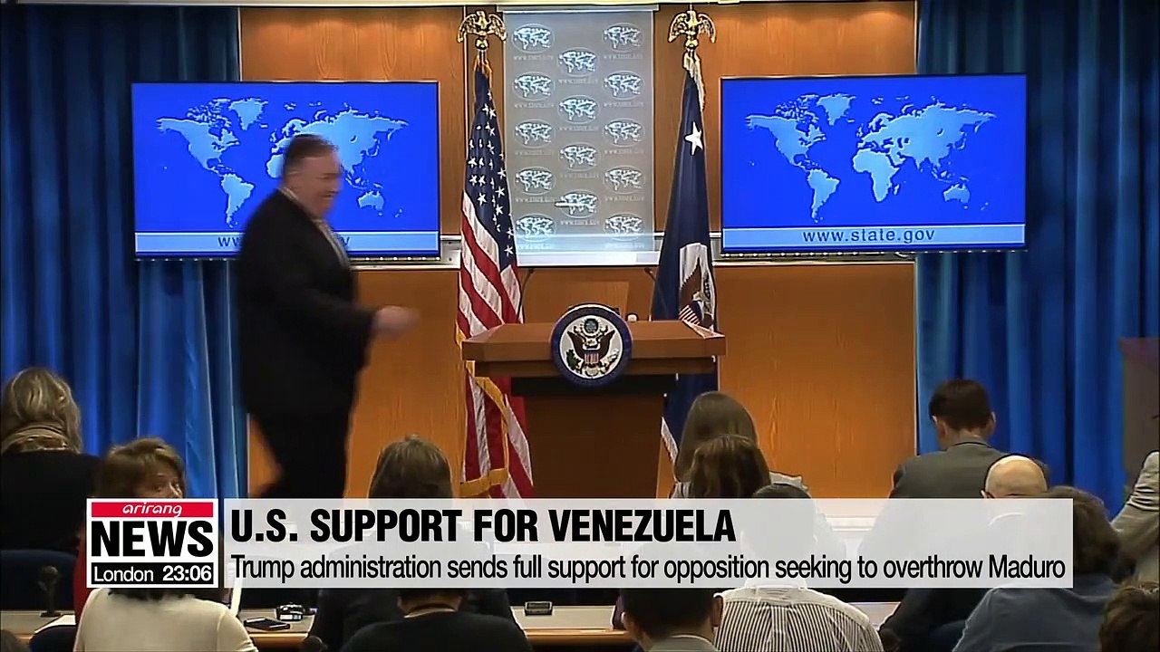 U.S. sends full support for opposition forces seeking to overthrow Venezuelan President Nicolas Maduro
