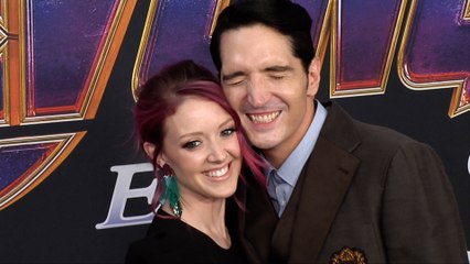 David Dastmalchian and Evelyn Leigh "Avengers: Endgame" World Premiere Purple Carpet