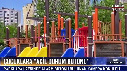 Çocuk parkında 'acil durum butonu'