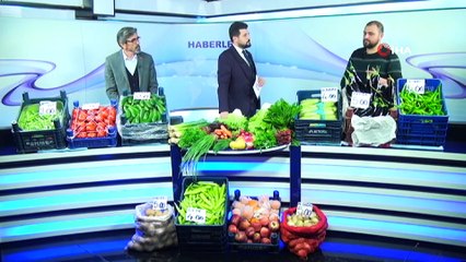 Manavı televizyon stüdyosuna taşıdılar