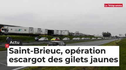 下载视频: Saint-Brieuc, opération escargot des gilets jaunes