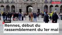 Rennes, début du rassemblement des manifestants pour le 1er mai