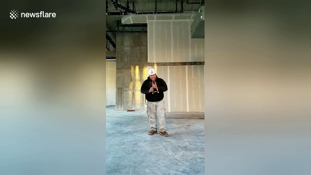 Construction worker creates heavenly sounds on Native American flute