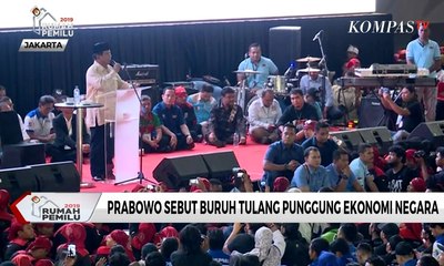 Prabowo Sebut Buruh Tulang Punggung Ekonomi Negara
