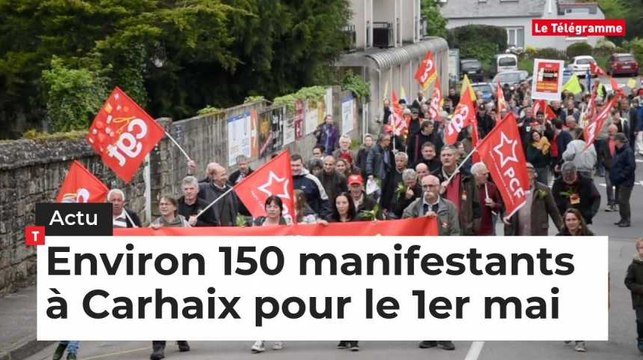 Environ 150 manifestants à Carhaix pour le 1er mai