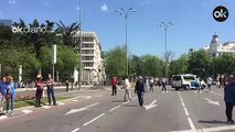 Manifestación 1 de mayo a la altura de Cibeles
