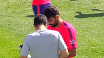 El Atlético de Madrid se entrena sin Savic, Vitolo y Oblack