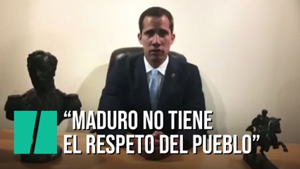 Juan Guaidó: "Maduro no tiene el respaldo de las fuerzas armadas"