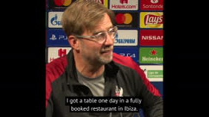 Ibiza restaurant gave me table because I beat Real Madrid - Klopp