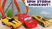 Hot Wheels Knockout Race with Disney Pixar Cars 3 Lightning McQueen vs DC Comics and Marvel Avengers 4 Superheroes with Toy Story 4 Rex & Spongebob in this family friendly full episode
