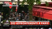 1er mai : Des manifestants attaquent une camionnette à Montparnasse et tentent de la renverser avant de la détruire