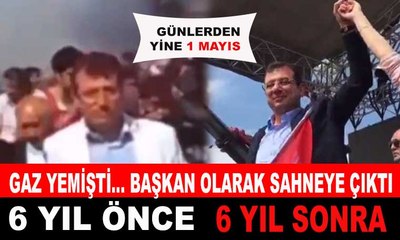 6 yıl önce gaz yemişti...  Başkan olarak sahneye çıktı
