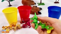 Learn Colors and Numbers with Dinosaurs for Kids. Toy Colours Learning Video for Children