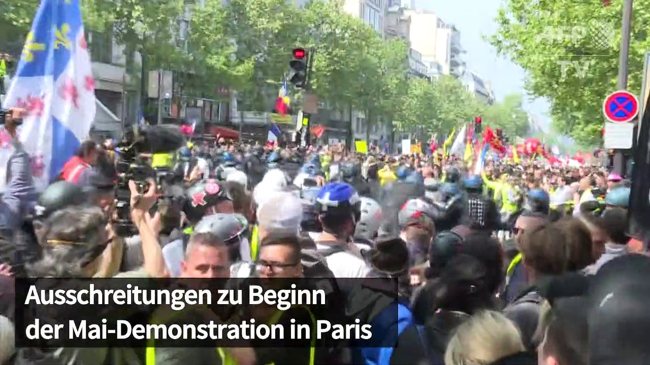 Krawalle bei Mai-Kundgebung in Paris