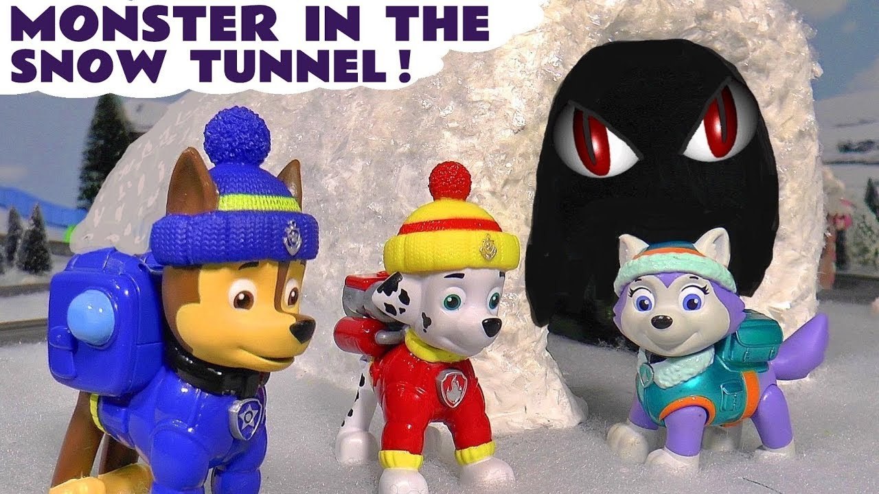 Paw Patrol Snow Monster in the Tunnel Mystery Challenge Rescue with Dinosaurs for Kids in this Family Friendly Full Episode English Story for Kids ft The Funny Funlings