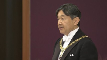 나루히토 일왕 "평화 소망"...'헌법수호' 언급 안 해 / YTN