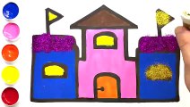 Glitter Castle and Dress Coloring and Drawing for Kids , Toddlers | Learning Colors