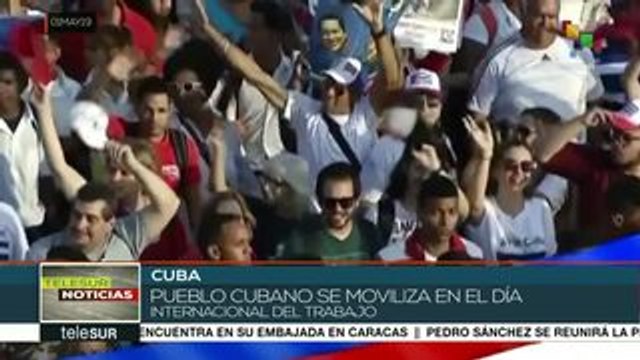 Marchan obreros cubanos en el Día Internacional de los Trabajadores