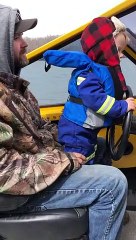 Tiny Tyke Enjoying First Boat Ride of Spring