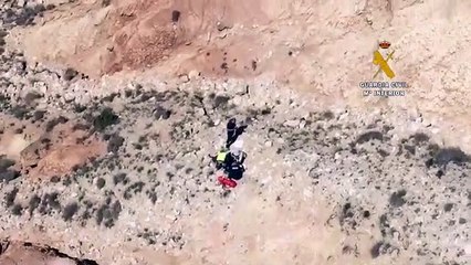 Rescate de una mujer francesa con una fractura de una pierna en las Bardenas