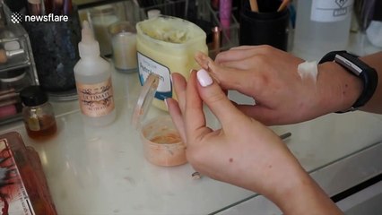 Hyper realistic 'bitten off finger' SFX tutorial