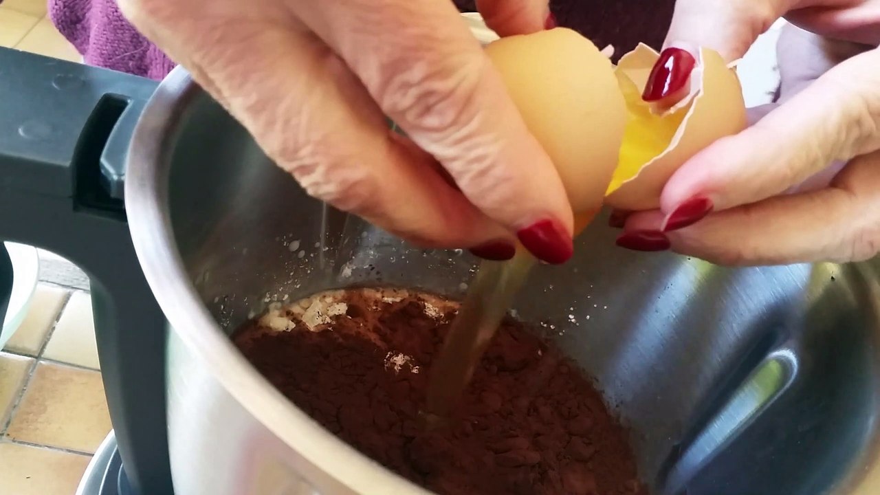 Crème anglaise au chocolat et coco au Monsieur Cuisine
