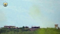 الجبهة الوطنية  للتحرير تدمر دبابة لميليشيا أسد بريف حماة