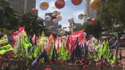 Marchas contra reforma de pensiones en Brasil centran el 1 de Mayo