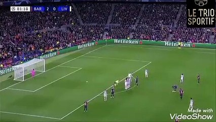 Le coup franc de Messi, son 600eme but avec le Barça !