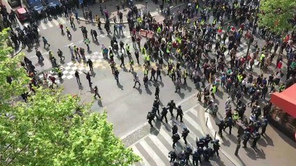 Miles marchan entre incidentes en París en desfile del 1 de mayo