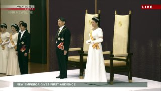 2019.05.01 - New Emperor gives first audience (NHK World TV)