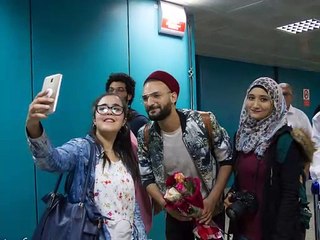 وصول سيف بن عمار و علاء الدين العربي إلى مطار تونس قرطاج #أبطال_سديم #شعب_الهريسة