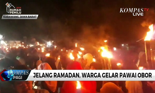 Jelang Ramadan, Warga Gelar Pawai Obor